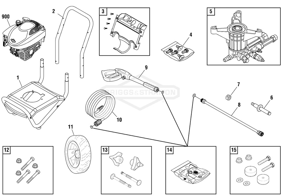 Briggs & Stratton pressure washer model 020588 replacement parts, pump breakdown, repair kits, owners manual and upgrade pump.